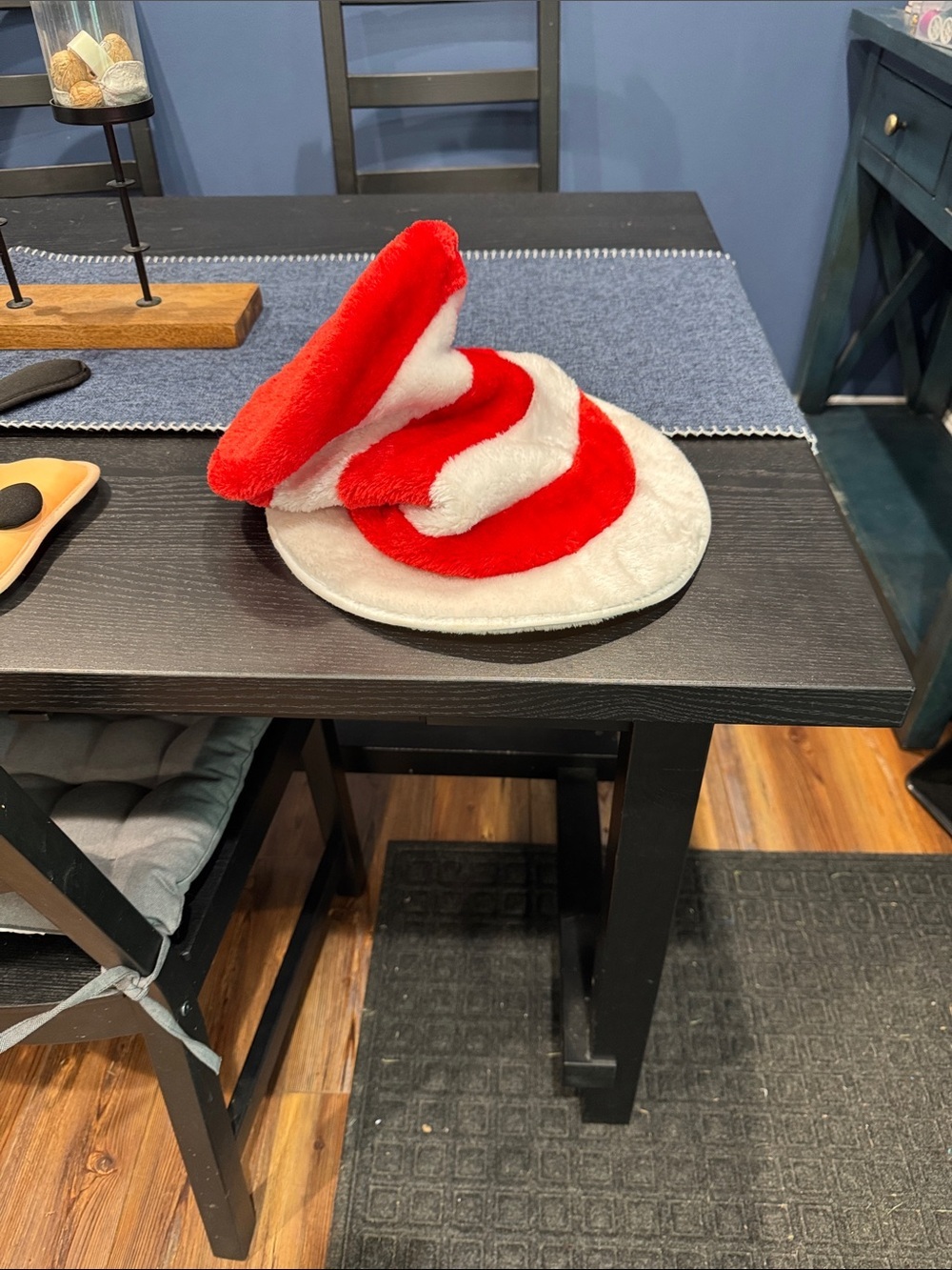 Red and White Spiral Dr Seuss hat